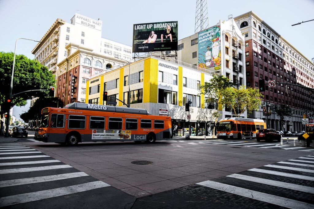 los angeles bus intersection